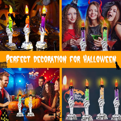 🕯️LED-kaarsdecoratie in de vorm van een spookhand voor Halloween