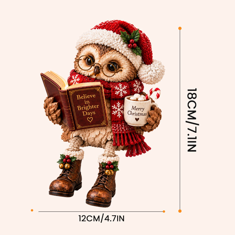 🦉📚 Lezende Uil Decoratie – Een Warm Accent voor Elke Lezer! ✨