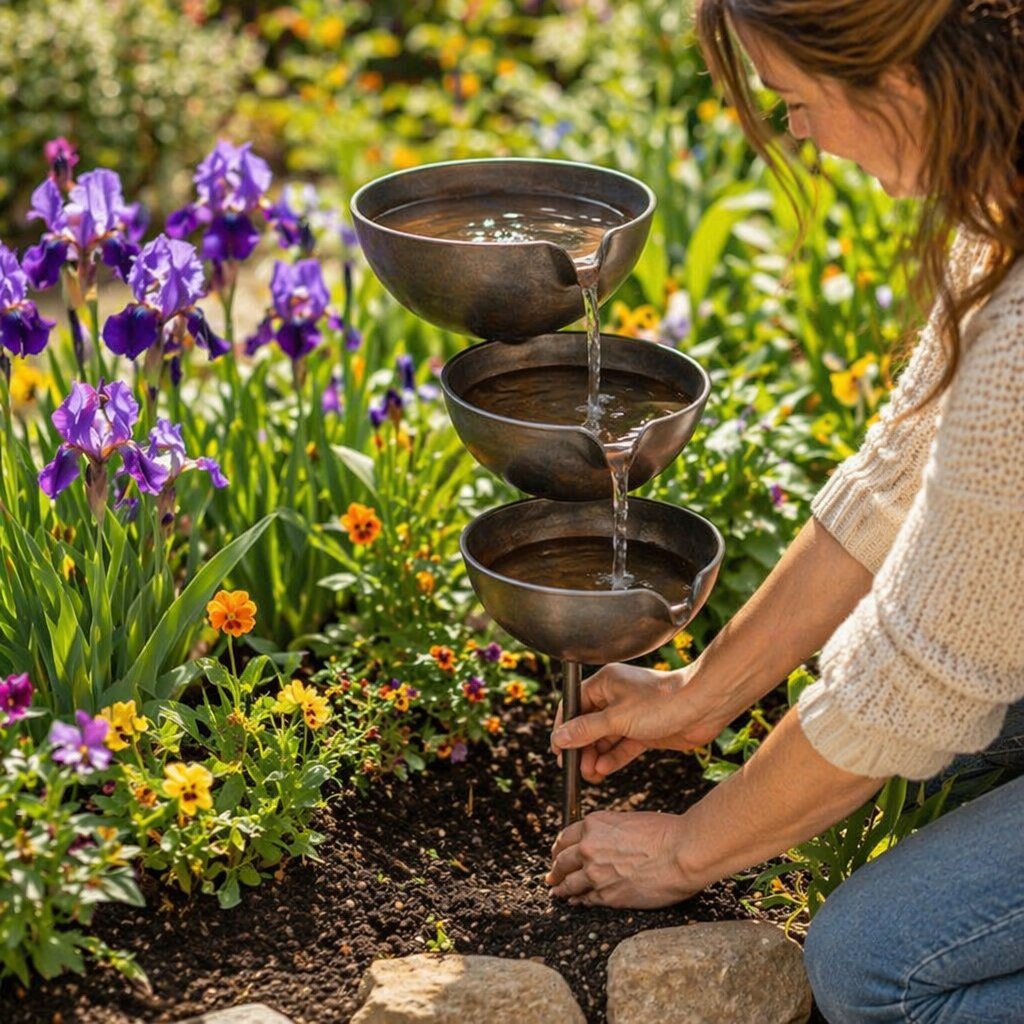 🔥Superaanbieding: 50% KORTING🔥Breng je tuin weer tot leven – Rustgevend, trapsgewijs regenopvangbad voor vogels, om tuindieren te verwelkomen🌿🐦