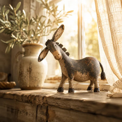 🫏 Rustieke Ezeldecoratie – Een Vleugje Boerderijcharme in Huis! 🤎
