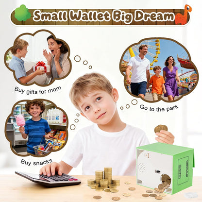 Maak Sparen Super Leuk Met Een Stiekeme Dino! 🦖💰✨ Automatische spaarpot, ideaal voor peuters om geld te sparen