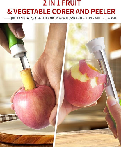 🍎 2-in-1 roestvrijstalen appelontpitter: fruitontpitter in één beweging! ✨
