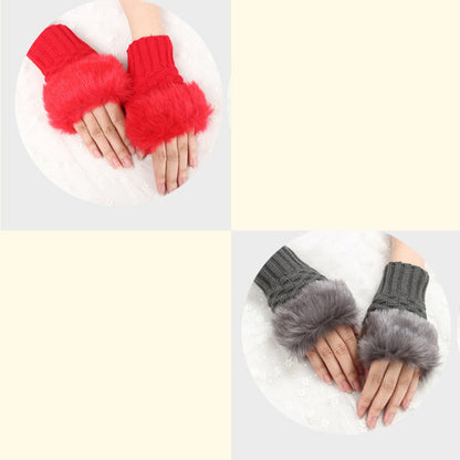 💕KOOP 1 KRIJG 1 GRATIS🔥 Fuzzy Zacht Gebreide Warme Vingerloze Handschoenen