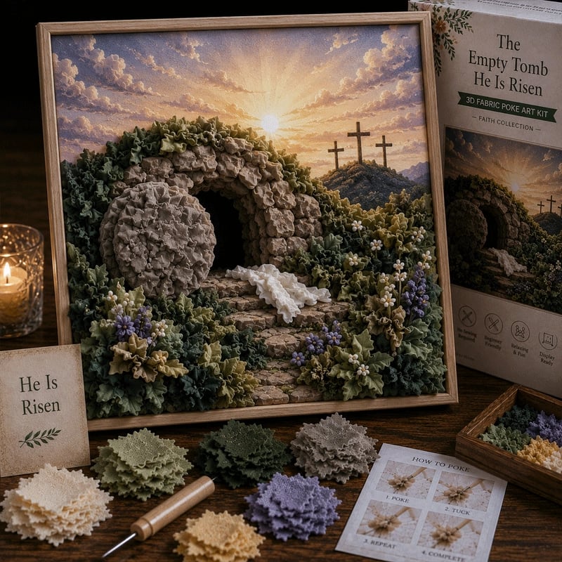 🔥 Laatste dag: 49% KORTING - ✝️ 3D-poke-art-set van christelijke stof