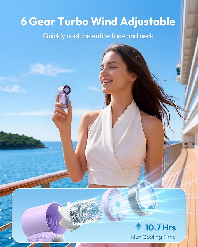 ❄️ Mini Handventilator met LED Display – Krachtige Verkoeling Altijd Binnen Handbereik 🌬️✨