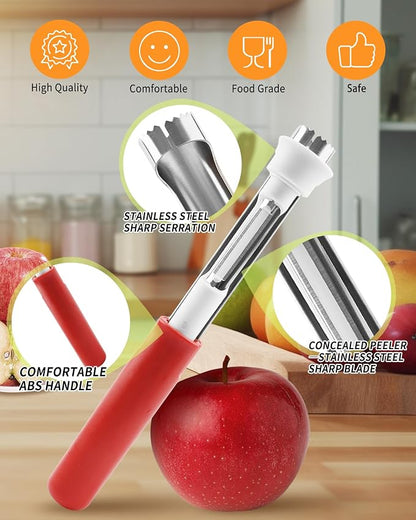 🍎 2-in-1 roestvrijstalen appelontpitter: fruitontpitter in één beweging! ✨