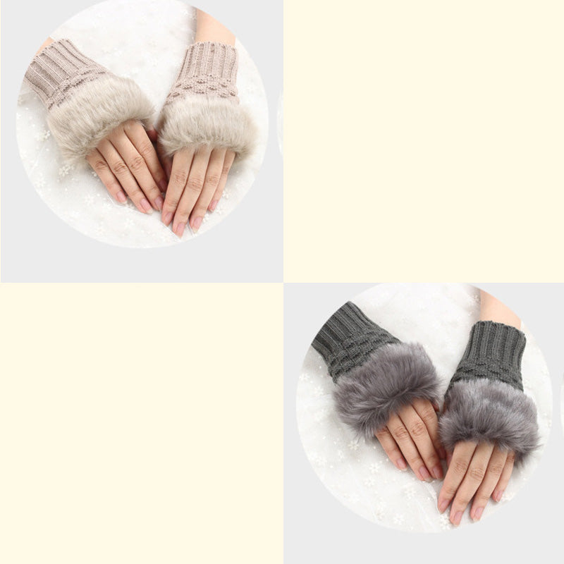 💕KOOP 1 KRIJG 1 GRATIS🔥 Fuzzy Zacht Gebreide Warme Vingerloze Handschoenen