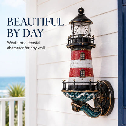 ⚓✨ Vintage Kust Vuurtoren Wandlamp – Breng de Zee in Huis!