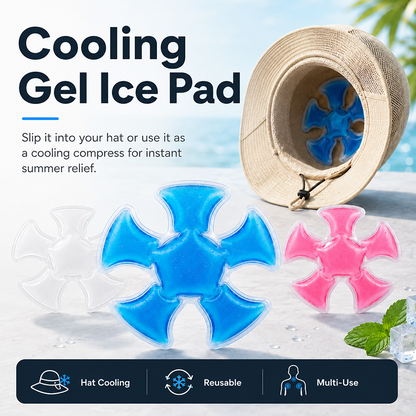 ❄️ Draagbare Koel Gel Inleg – Comfort in Hoed & Voor het Hele Lichaam 🧢💙