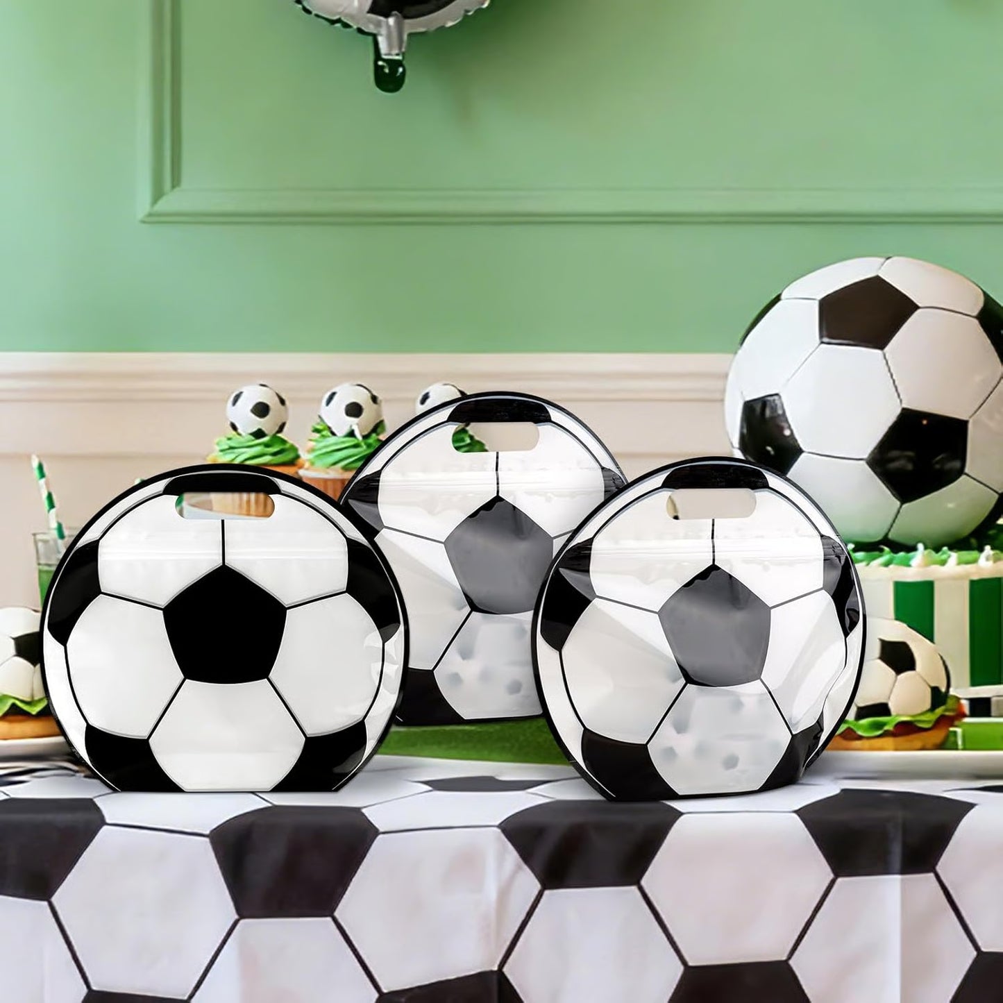 🎒⚽ Voetbal-feestzakjes met handvatten – Voetbal-feestzakjes voor verjaardagen, teamfeestjes en WK-feesten 🎉