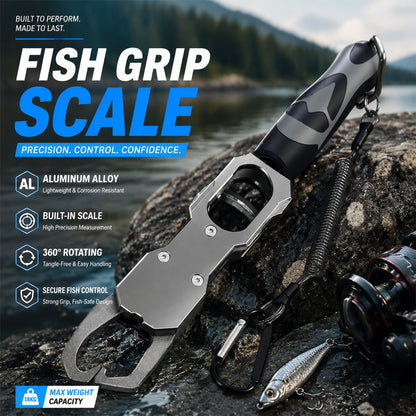 🐟 Professionele Aluminium Visgrijper – Veilig Vastpakken & Direct Wegen! 🎣✨