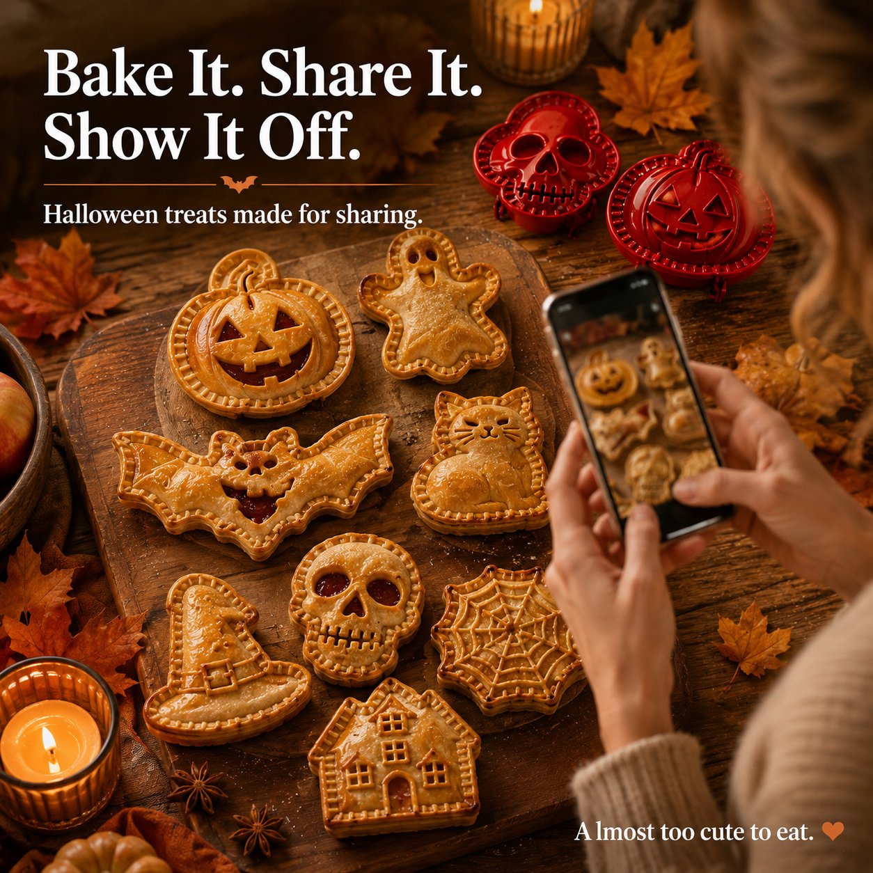 🎃 8-delige set mini-taartvormpjes voor Halloween
