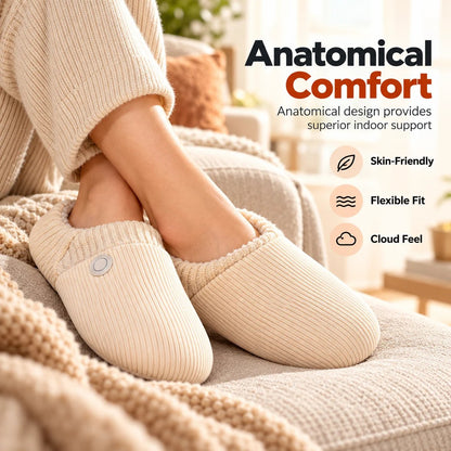 👣 Slimme Verwarmde Pantoffels – Overal Warmte in Huis