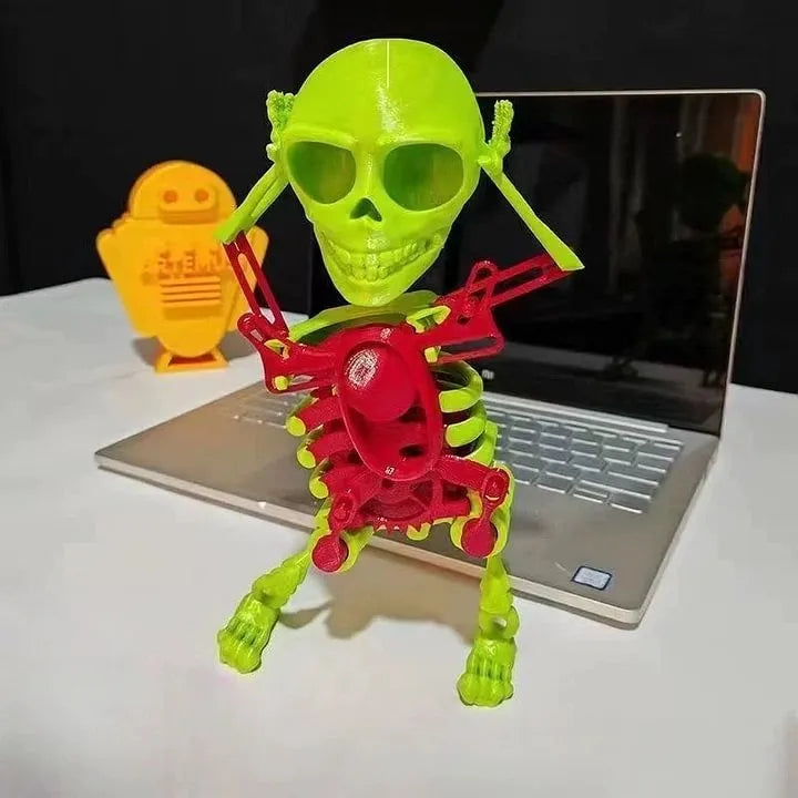 Laat Je Bureau Dansen met Schattige Skeleton Vibes! 🕺💀✨