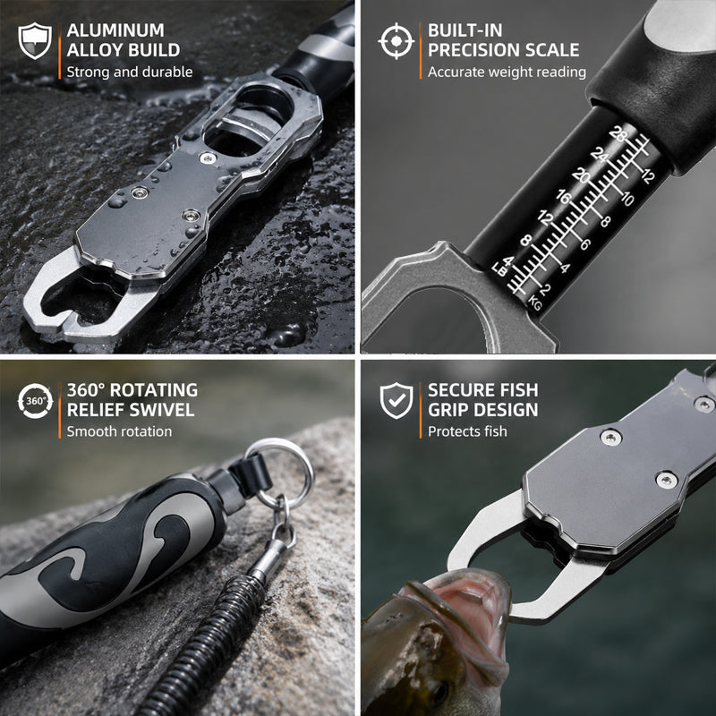 🐟 Professionele Aluminium Visgrijper – Veilig Vastpakken & Direct Wegen! 🎣✨