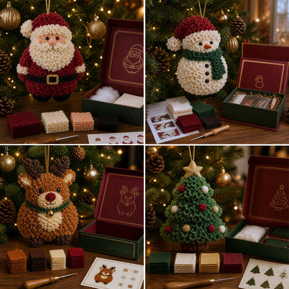 🎄🧵 Stikje voor stikje — DIY-set voor een 3D-kerstbal van stof