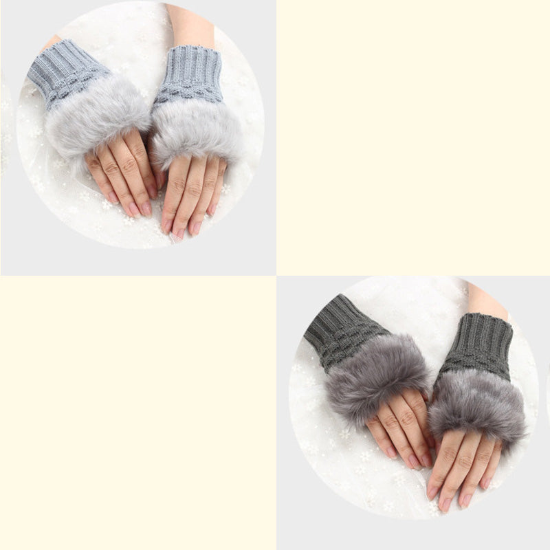💕KOOP 1 KRIJG 1 GRATIS🔥 Fuzzy Zacht Gebreide Warme Vingerloze Handschoenen