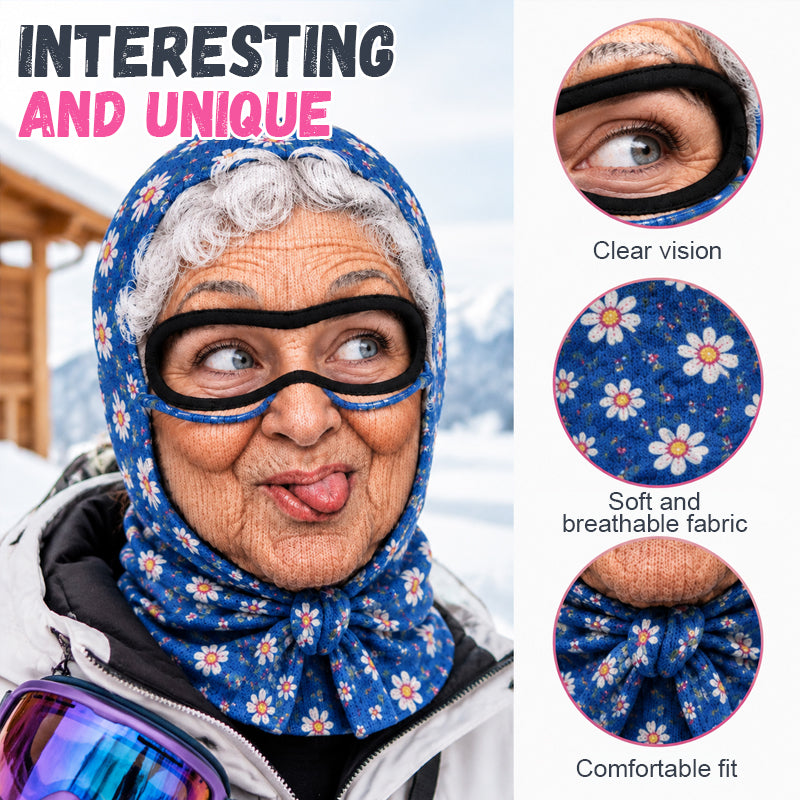 😂🎿 Grappige Oma Skimuts – Gegarandeerd Lachen op Elk Feestje!