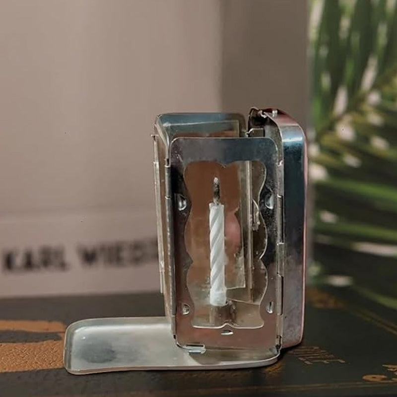 Opvouwbare zaklantaarn met kaars