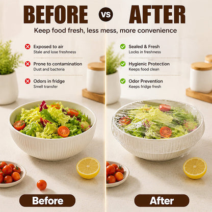 🥗 Vershoudfolie zonder gedoe – elastische voedselhoezen voor elke keuken!
