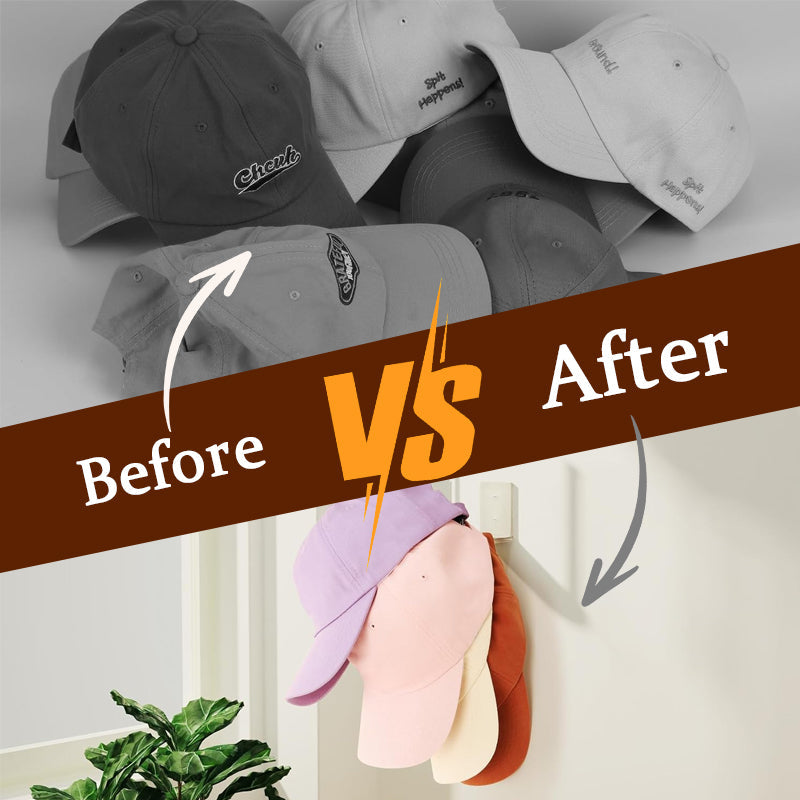 🧢✨ Boorvrije aan de muur gemonteerde hoedenhouder – Zelfklevende organizer voor baseballpetten 🧢📦