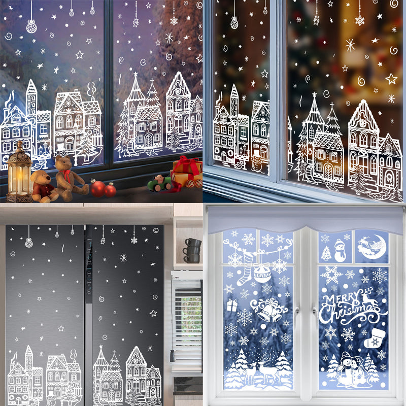 Christmas Village Window Decals