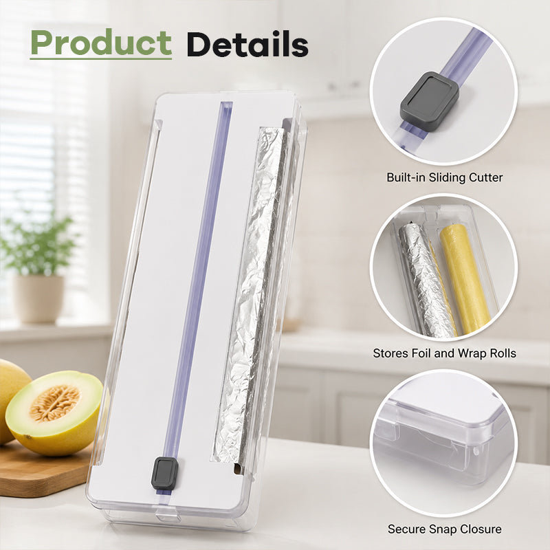 ✨Opbergdoos van aluminiumfolie, keukenpapier en vershoudfolie