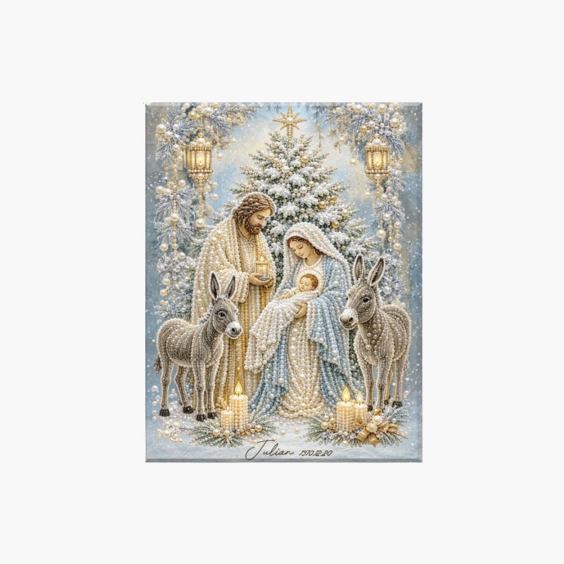 ✨🙏 Diamond Painting Kit met Kerststal | Jezus Christus Kerst Geloof Kunstdecoratie 💎🎄