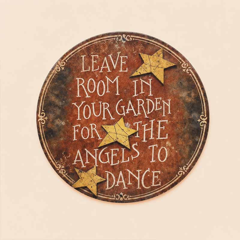 🌿 Leave Room in Your Garden Vintage Sign