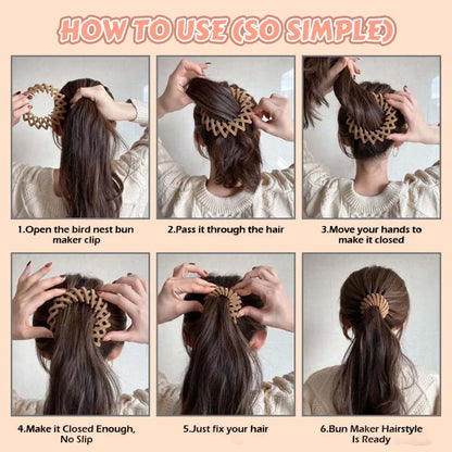 Lazy Hair Bun & Paardenstaartcli – Eenvoudig haaraccessoire voor een opgestoken kapsel in 10 seconden 🧸✨