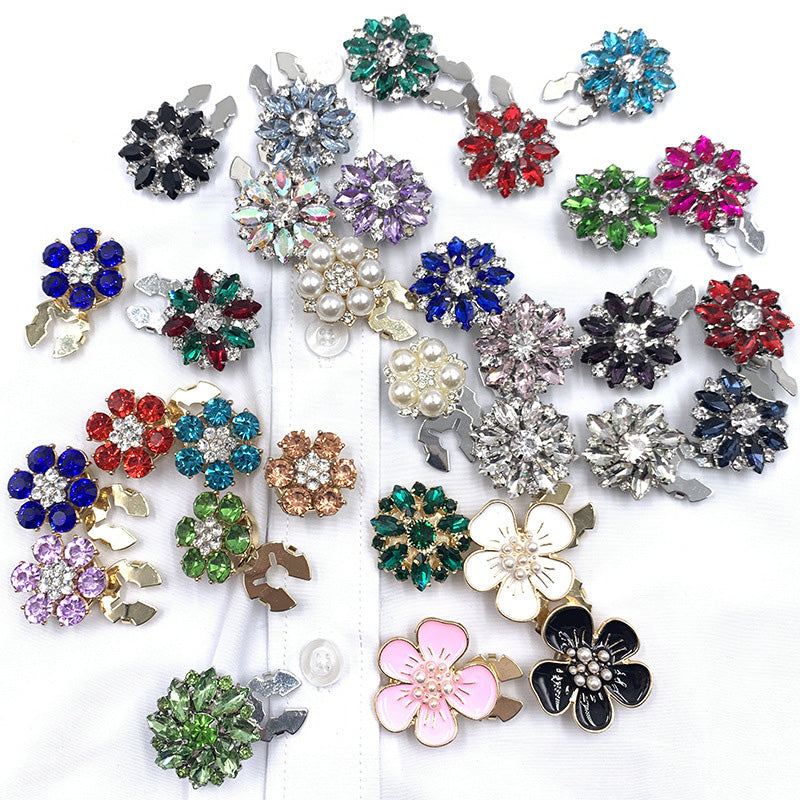 Gebloemde diamanten mouwknopen