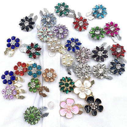 Gebloemde diamanten mouwknopen
