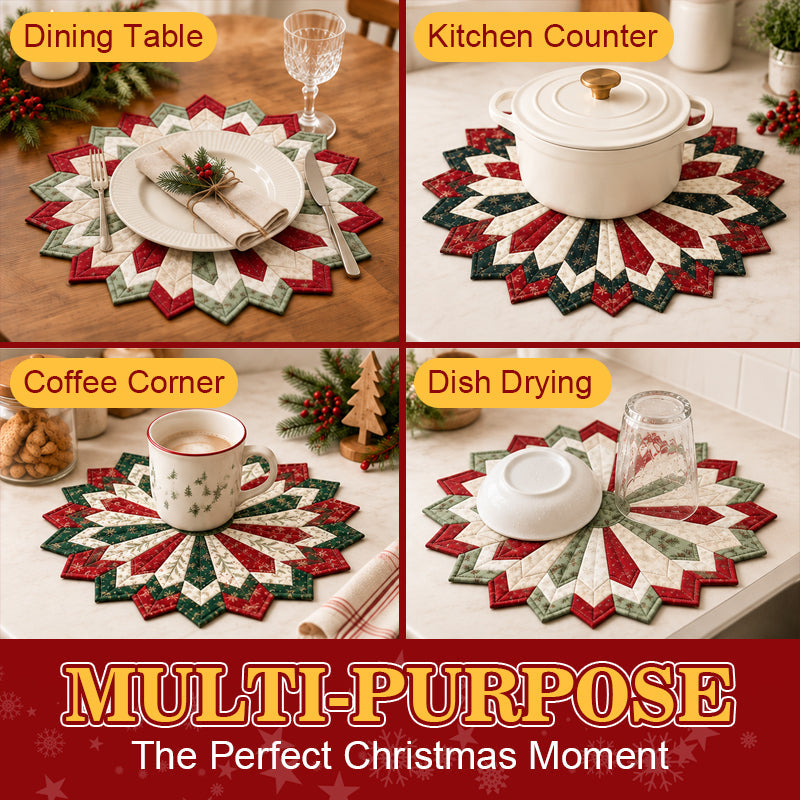 🎄🌺 Kerst Bloem Placemat – Houd Je Tafel Mooi & Droog!