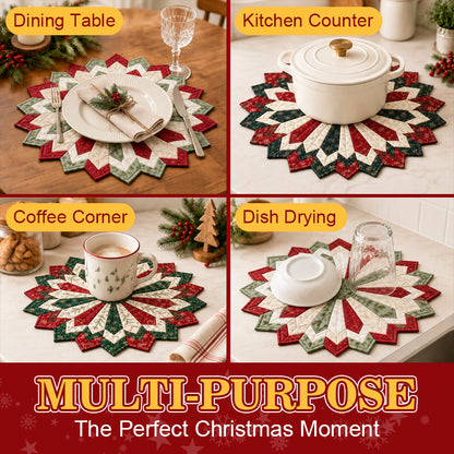 🎄🌺 Kerst Bloem Placemat – Houd Je Tafel Mooi & Droog!