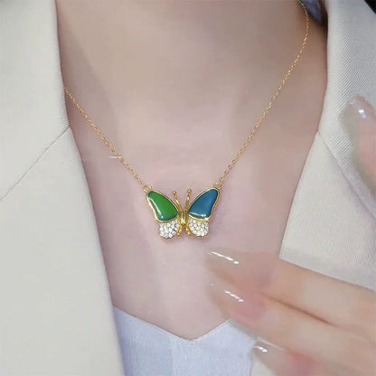 🦋Kleur veranderende vlinder ketting
