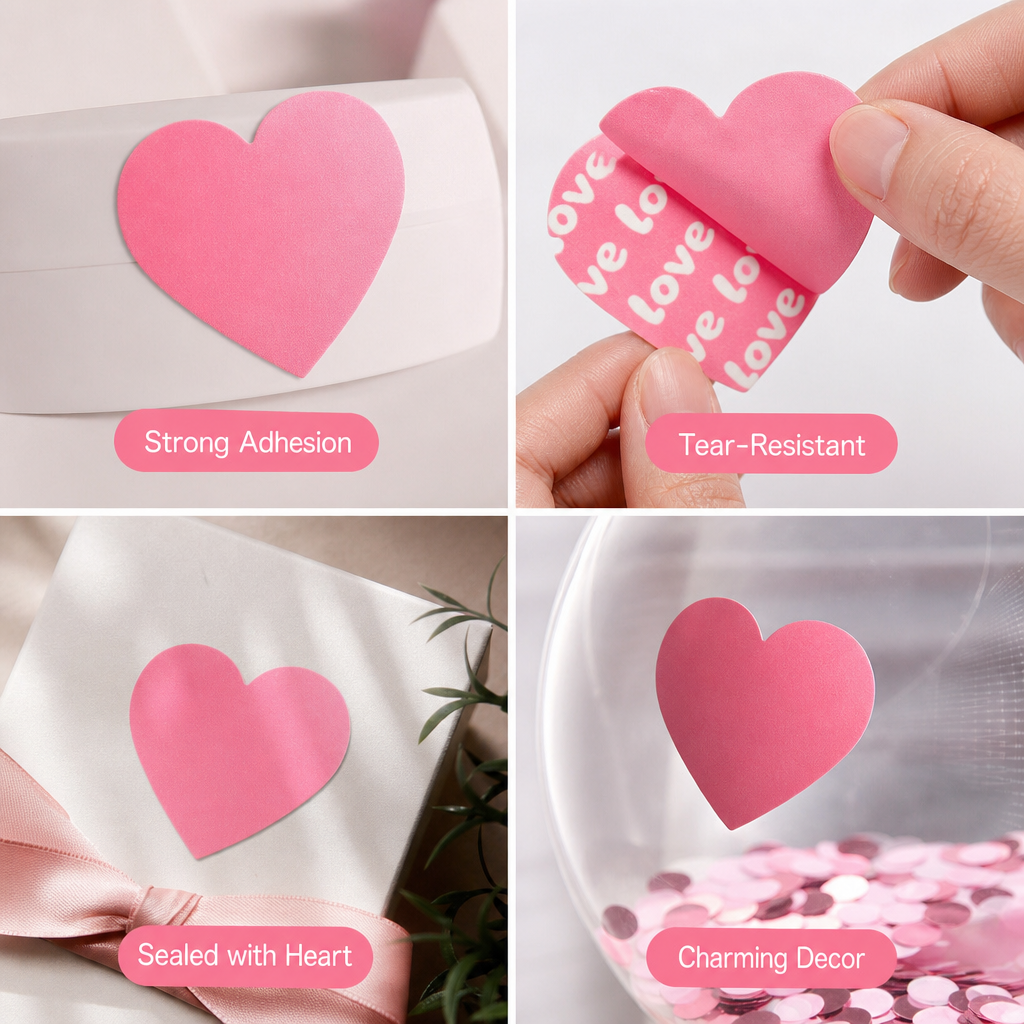 Laat Je Liefde Spreken met Hartvormige Sluitstickers! ❤️✨🎁Sticker met hartje