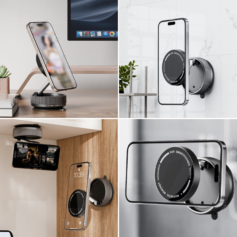 🚗📱Magnetische Telefoonhouder, Zuigende Autotelefoonhouder, Vacuüm Telefoonhouder met Eén-Step-Slot