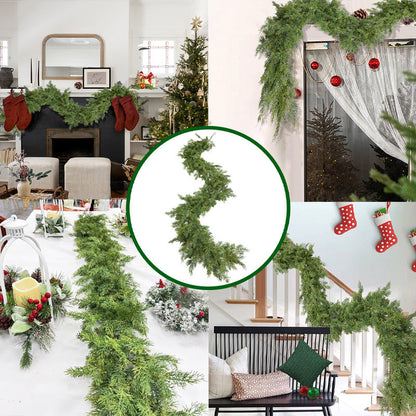 Faux Greenery Knockford dennennaalden zacht rubber rotan Garland