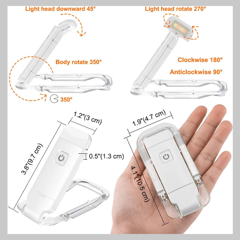 USB-oplaad Clip-on leeslamp