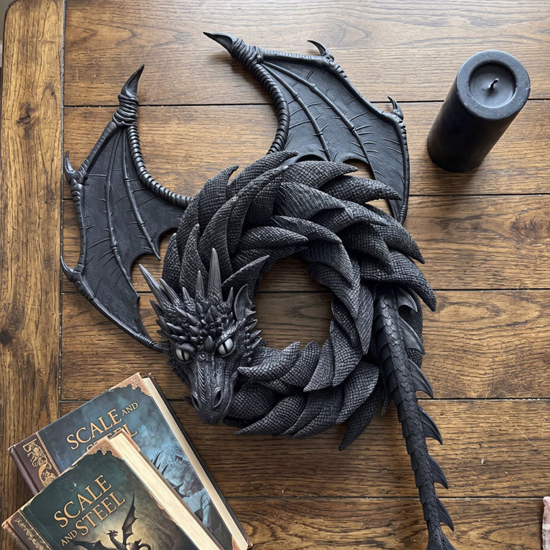 Draken Wandkrans – Mysterieus & Artistiek Interieuraccent 🐉🌿✨