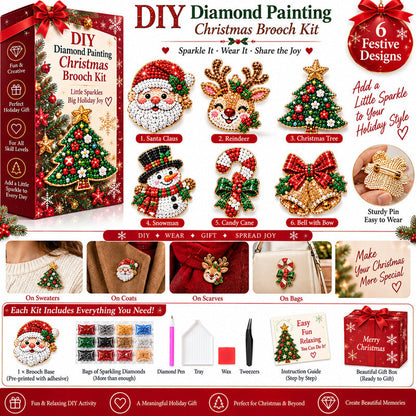 💎🎄 DIY Kerst Diamond Broche – Maak Je Eigen Feestelijke Sieraad!