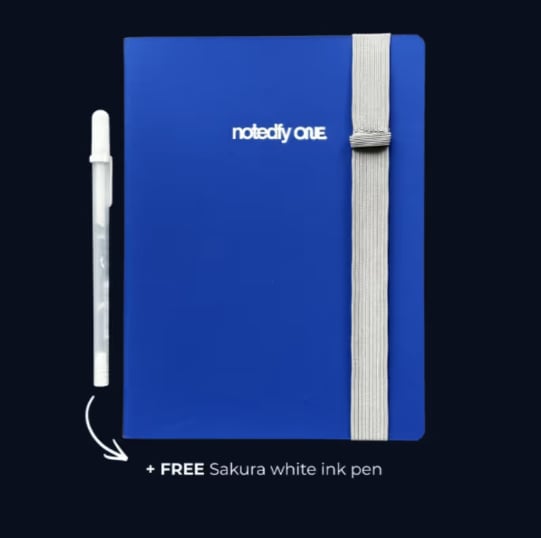 📘 Notedfy Think Blue-notitieboekje – Een andere pagina voor betere ideeën 💙