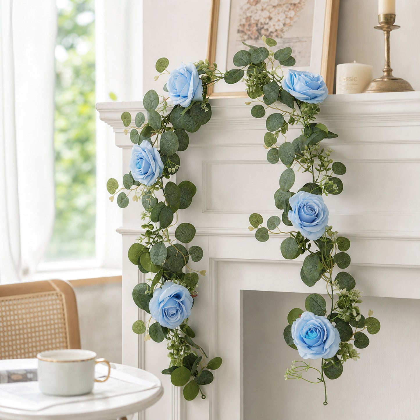 💐 Luxe Kunstrozen Guirlande – Altijd Bloeiend, Altijd Prachtig! 🌹✨