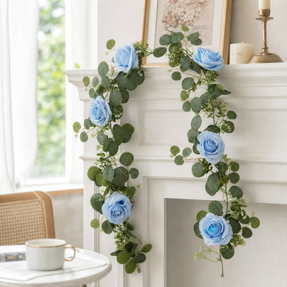 💐 Luxe Kunstrozen Guirlande – Altijd Bloeiend, Altijd Prachtig! 🌹✨