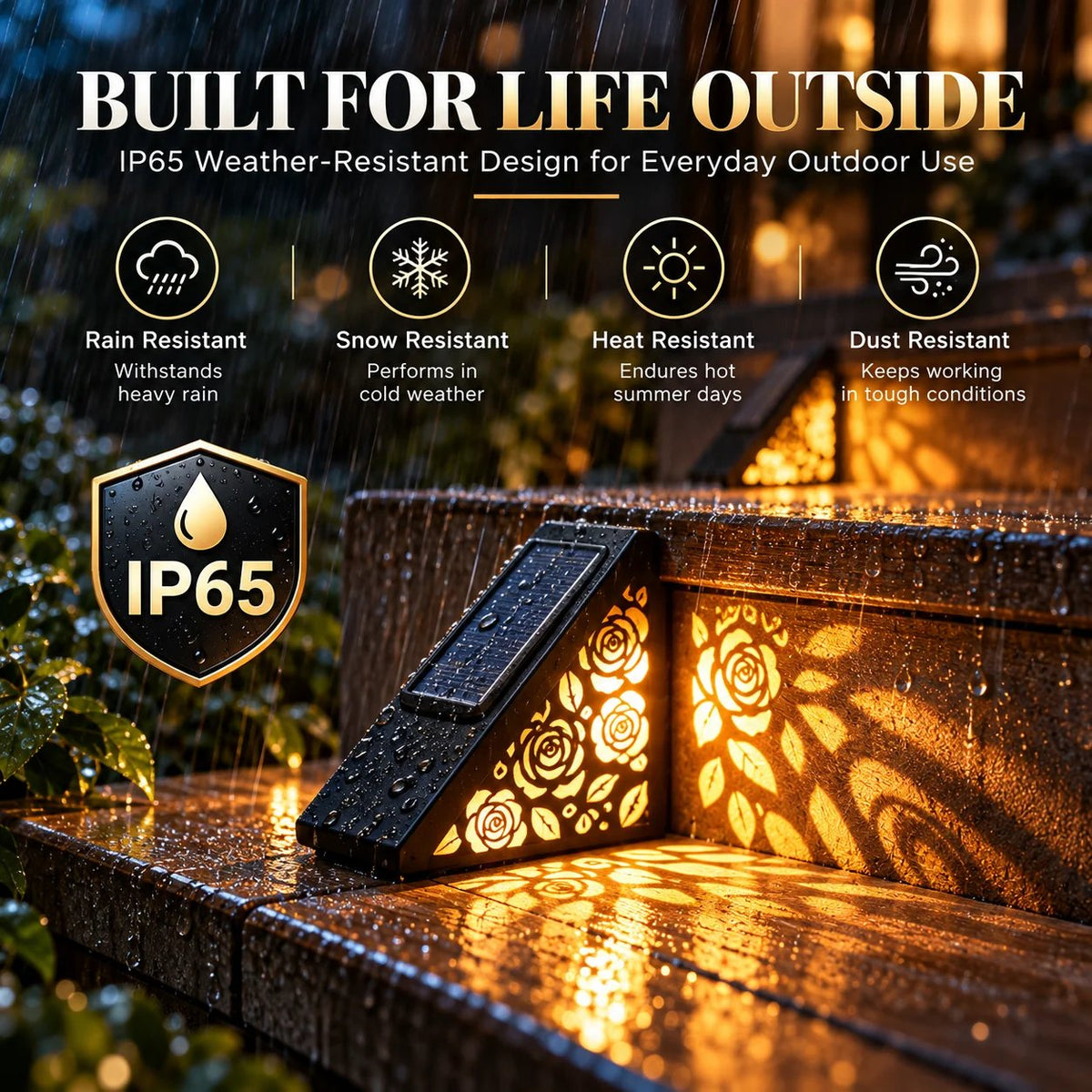 ✨🌙 Solar Tuinlamp met Bloemenlicht – Automatische Verlichting met een Romantisch Accent