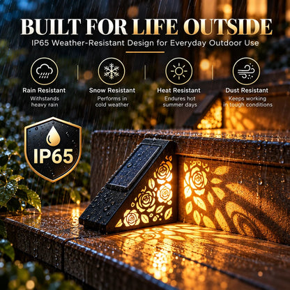 ✨🌙 Solar Tuinlamp met Bloemenlicht – Automatische Verlichting met een Romantisch Accent