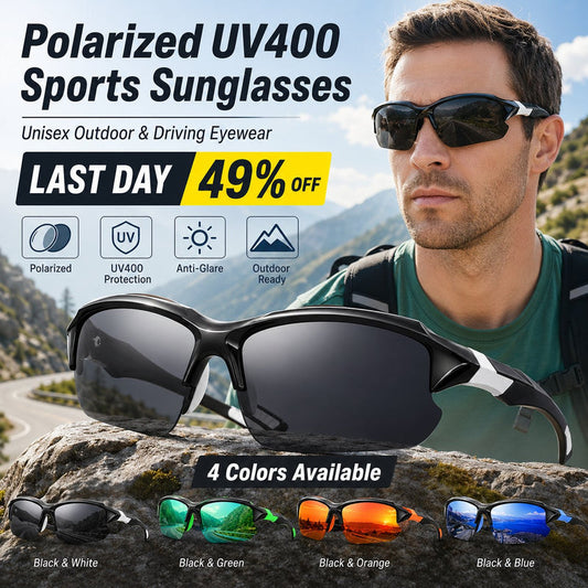 🔥LAATSTE DAG 49% KORTING - Polarized UV400 Sports Sunglasses – Unisex Outdoor & Driving Eyewear