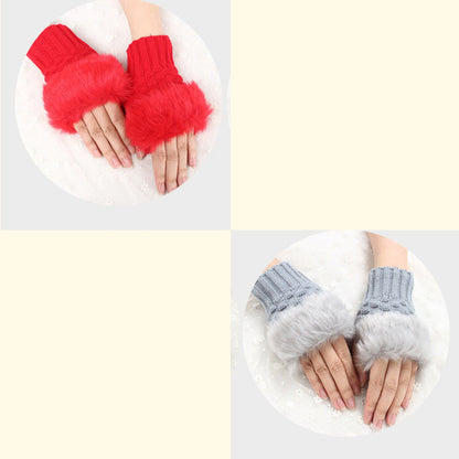 💕KOOP 1 KRIJG 1 GRATIS🔥 Fuzzy Zacht Gebreide Warme Vingerloze Handschoenen