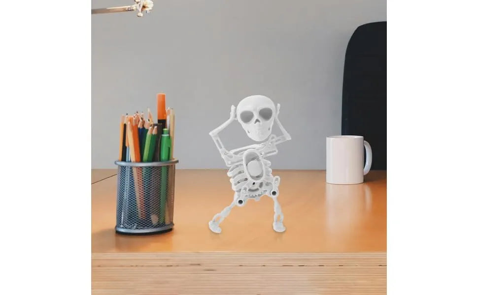Laat Je Bureau Dansen met Schattige Skeleton Vibes! 🕺💀✨