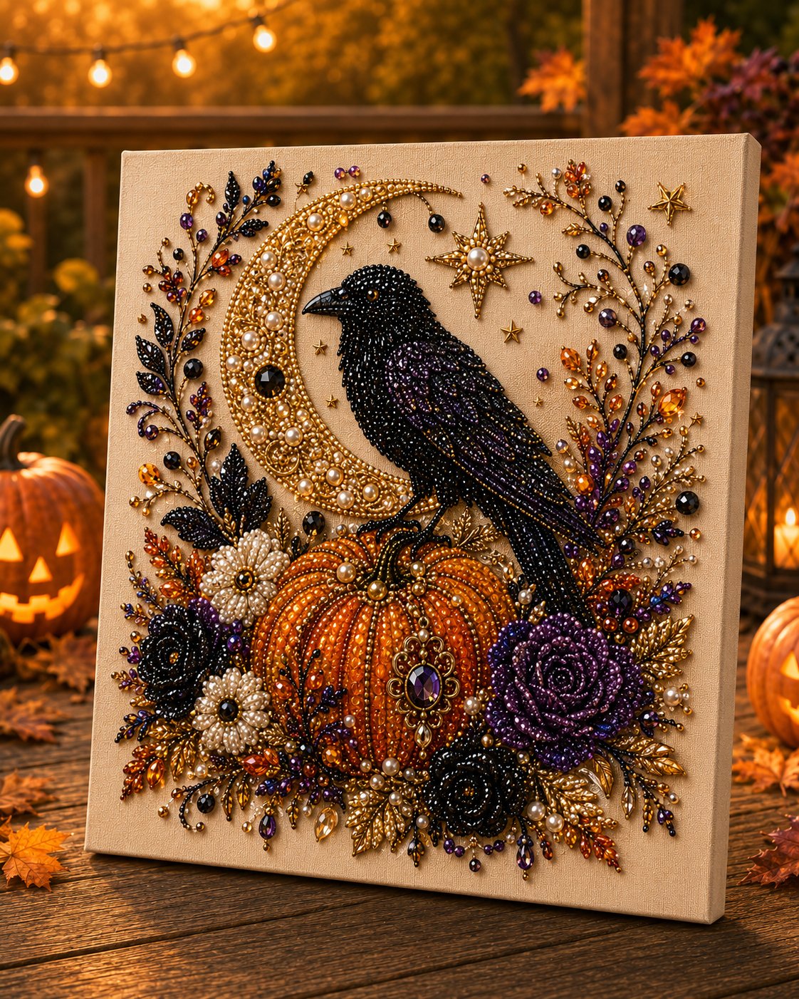 👻✨ DIY-set voor Halloween-parelkunst – Maak van kleine pareltjes griezelig-schattige kunstwerkjes